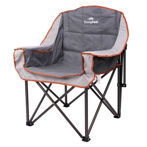 SUNNYFEEL Oversized XL Padded Camping Chair, Portable, Folding, Large Camp Lounge Chairs, Outdoor Sofa Chair High Back for Fishing, Patio Party, Lawn, SUNNYFEEL Oversized XL Padded Camping Chair, Portable, Folding, Large Camp Lounge Chairs, Outdoor Sofa Chair High Back for Fishing, Patio Party, Lawn,